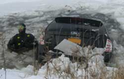 car in ice